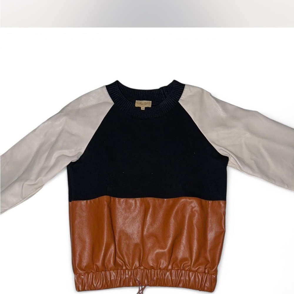 Chic Black and Cream Sweater